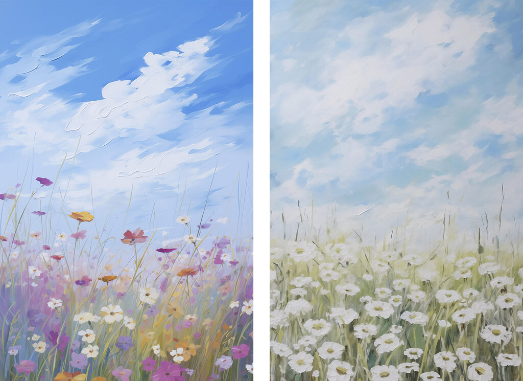 Blumenwiese — ganzes Design