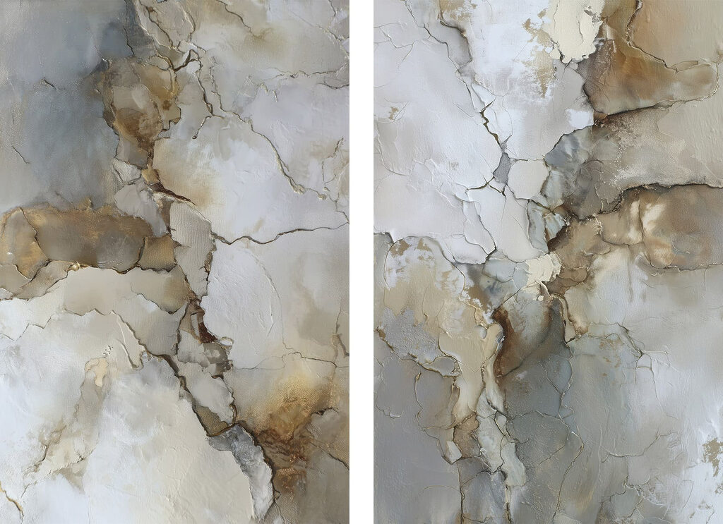Craquelé in neutralen Tönen — ganzes Design