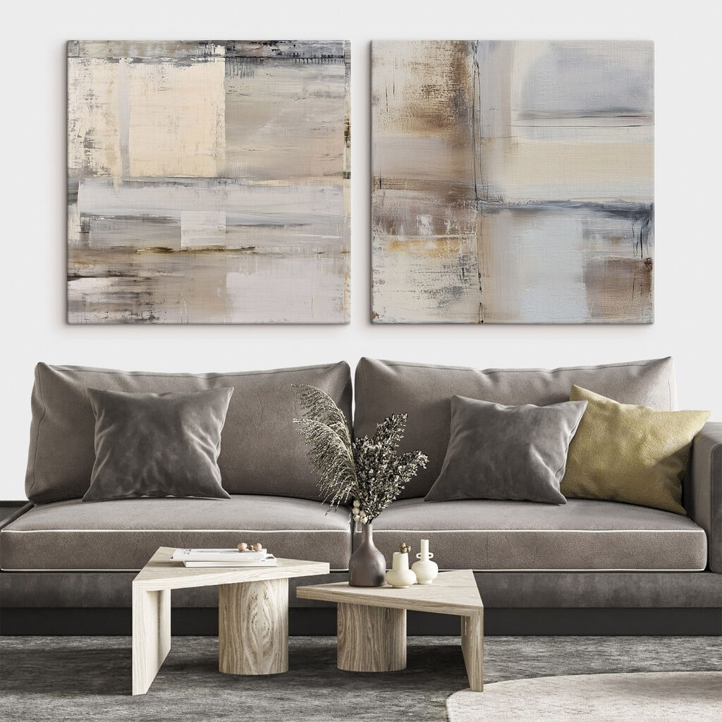 Verwitterte Farbflächen in einem Interieur