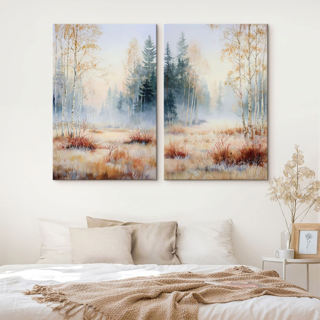 Weg durch den Herbstwald in einem Interieur