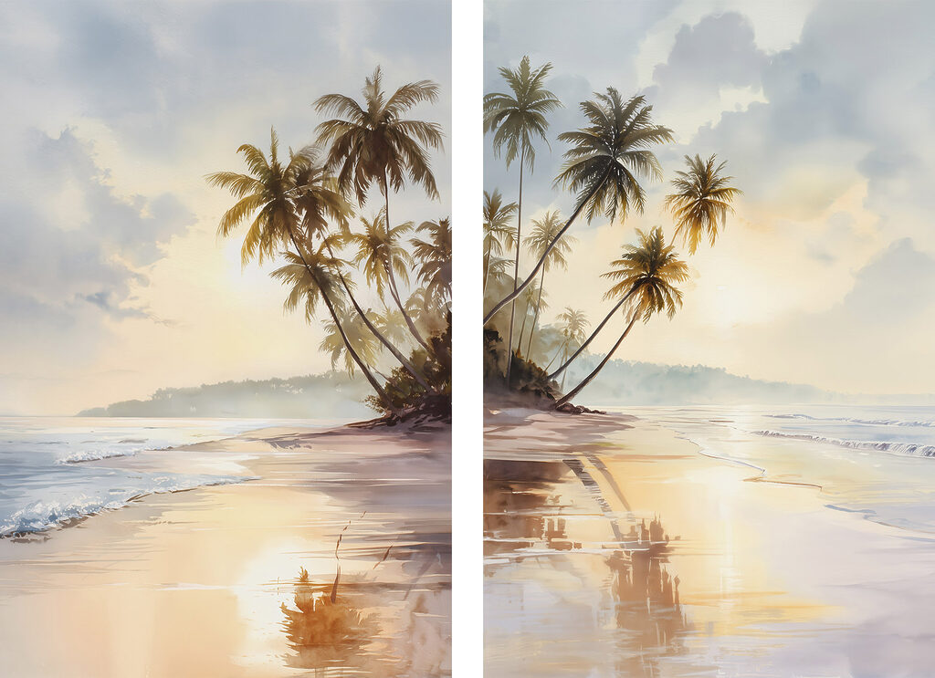 Palmen am Strand — ganzes Design