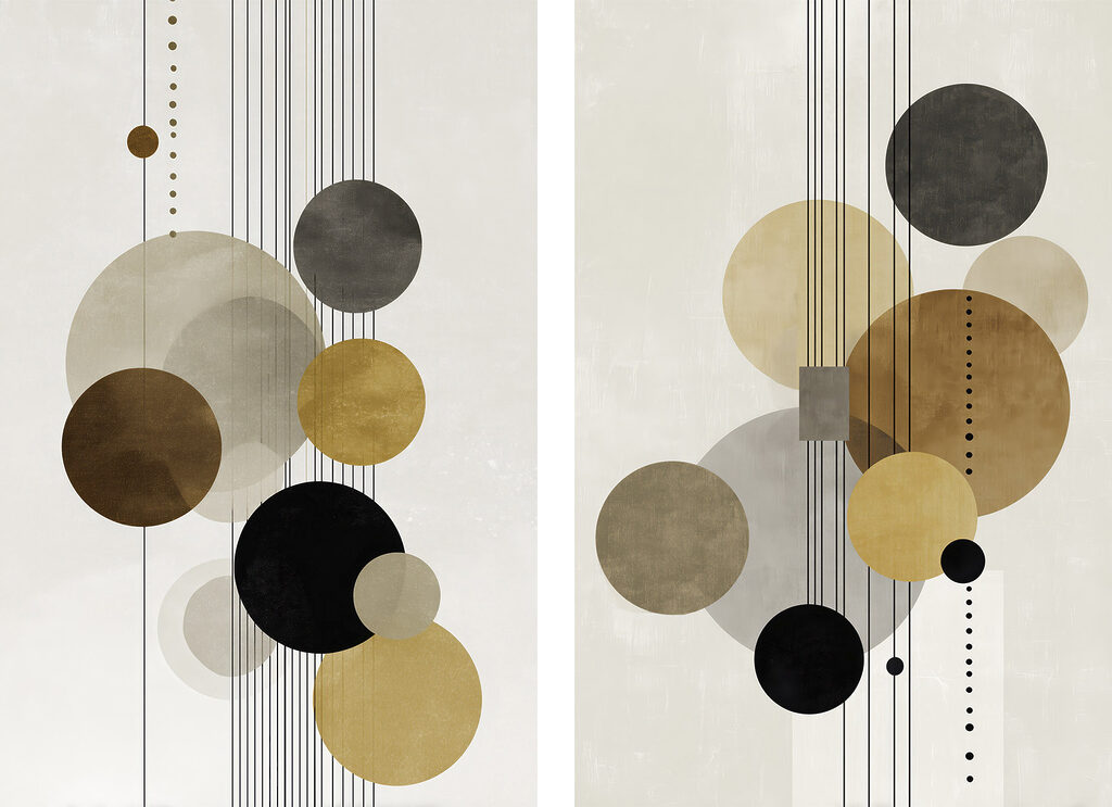 Schwebende Kreise — ganzes Design