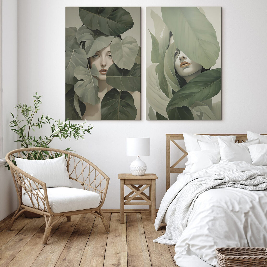 Gesicht zwischen Blättern — Interieur 1