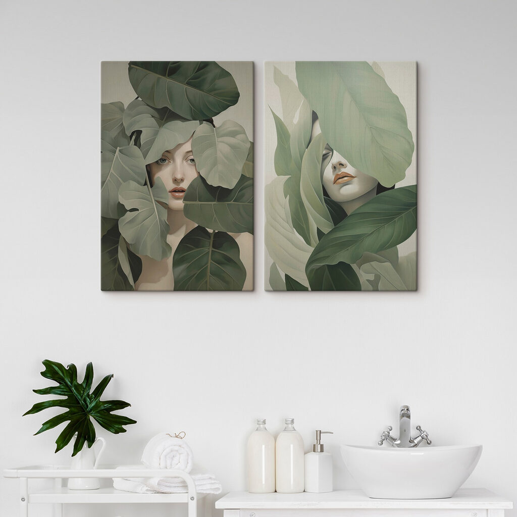Gesicht zwischen Blättern — Interieur 2