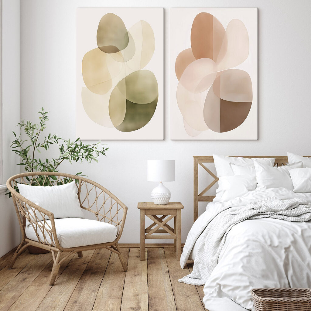 Durchscheinende runde Formen in einem Interieur