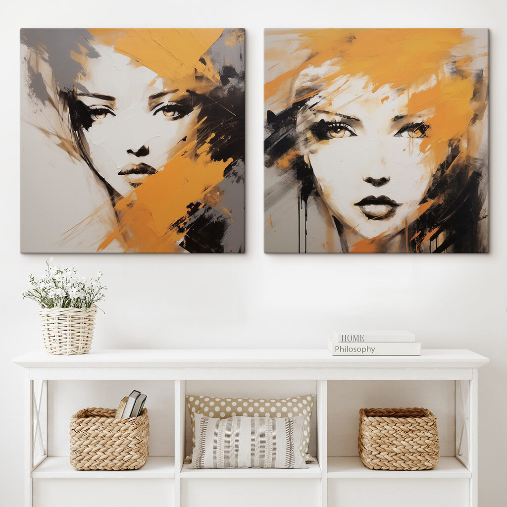 Gesicht mit Ockerstrichen — Interieur 1