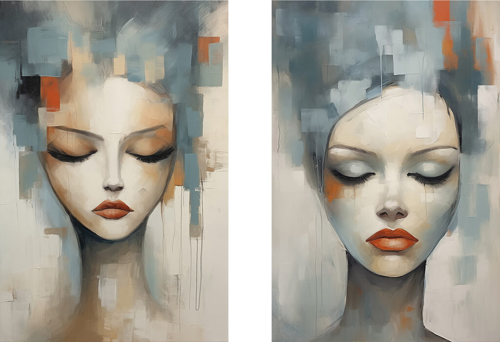 Stille Gesichter — ganzes Design