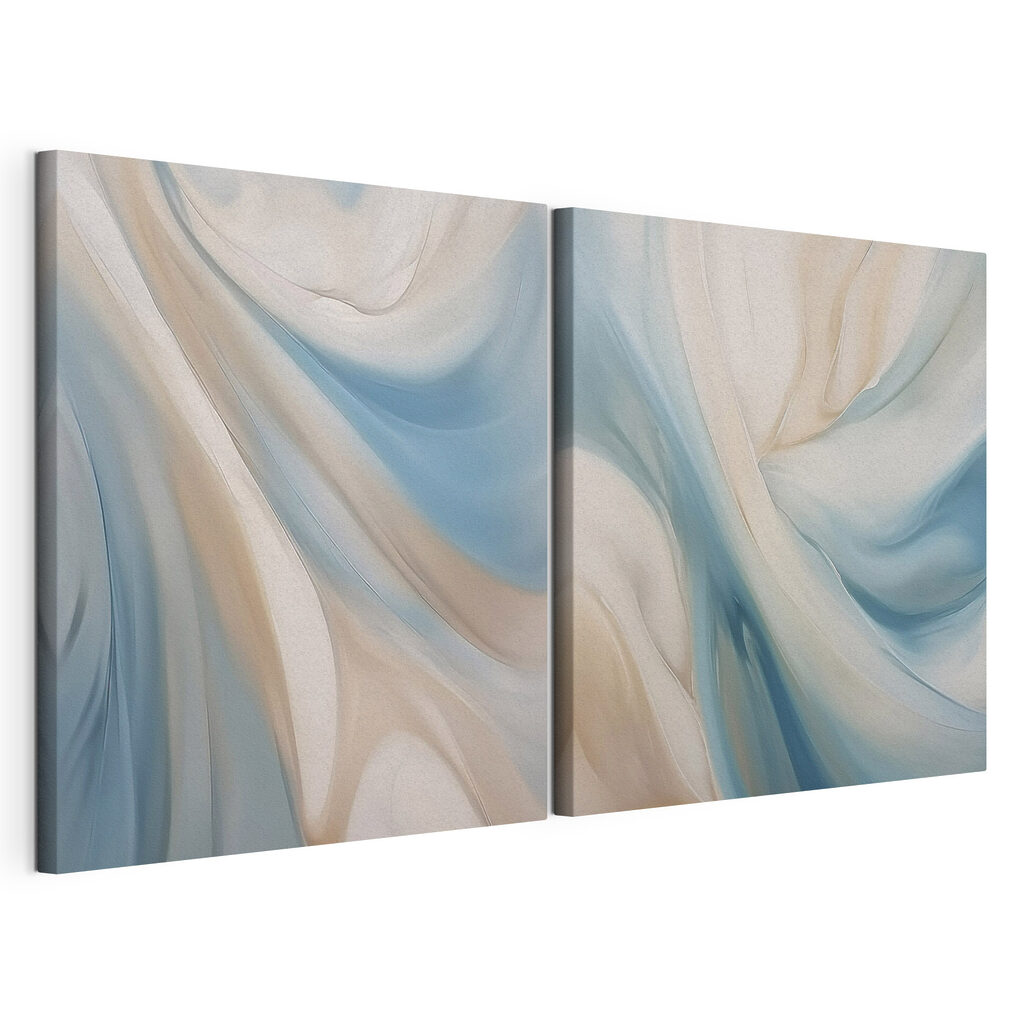 Blaue und cremefarbene Wirbel — Produktansicht