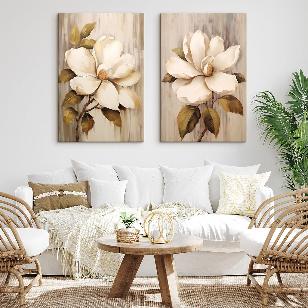 Blüten auf Holz — Interieur 1