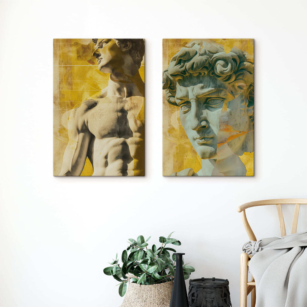 Statue auf gelbem Grund — Interieur 1