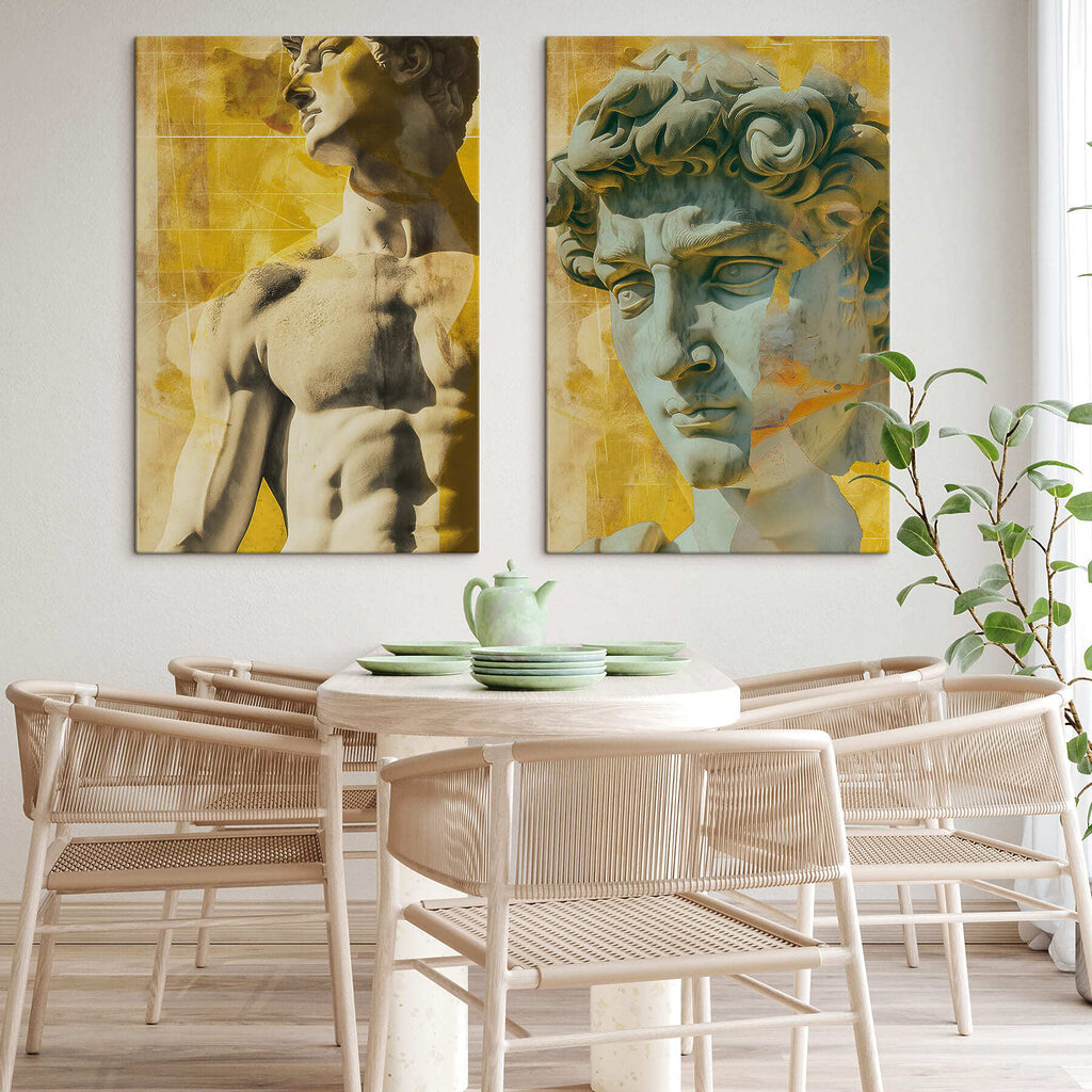 Statue auf gelbem Grund — Interieur 2