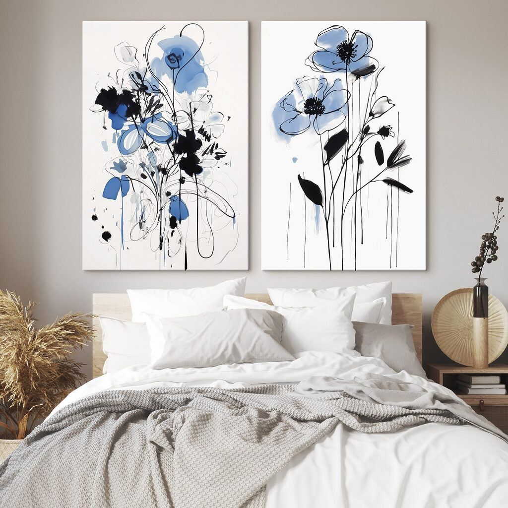 Blau-schwarze Blüten — Interieur 1