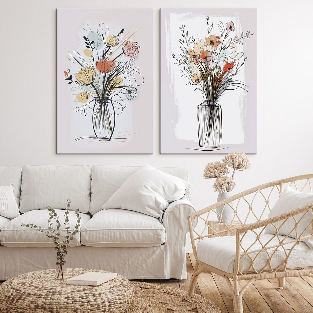 Gezeichneter Blumenstrauß — Interieur 1