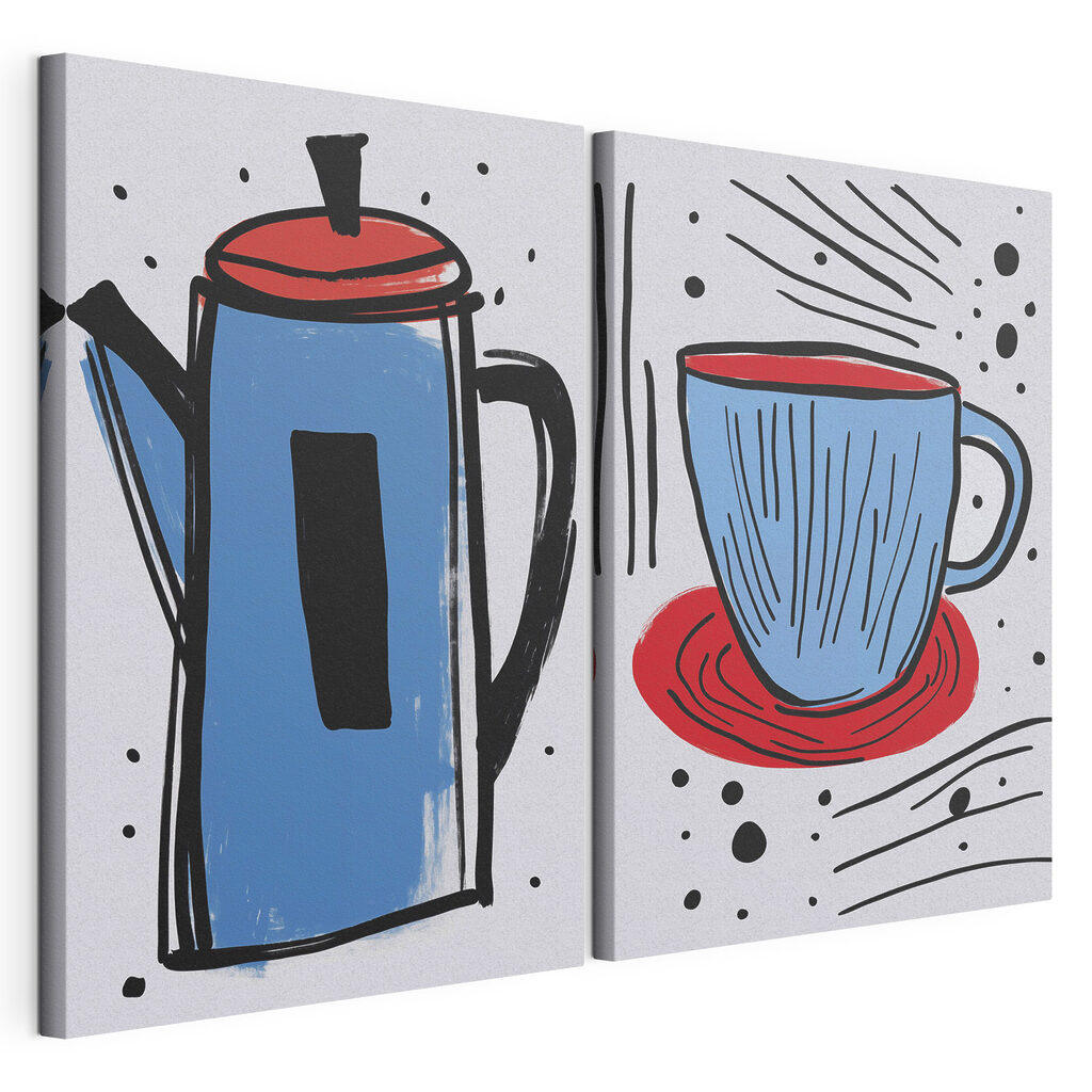 Kaffeekanne und Tasse — Produktansicht