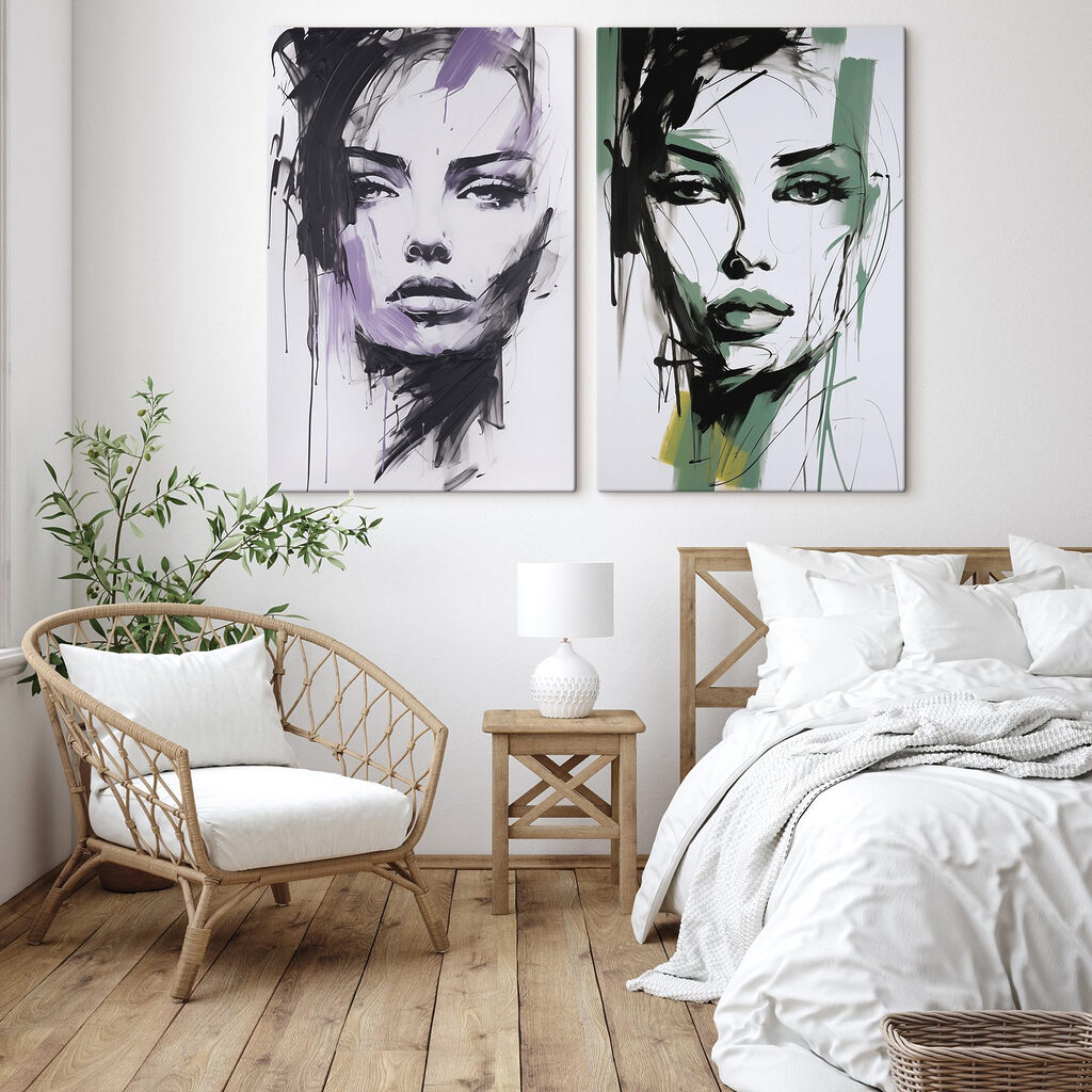Gesichter in Pinselstrichen — Interieur 1
