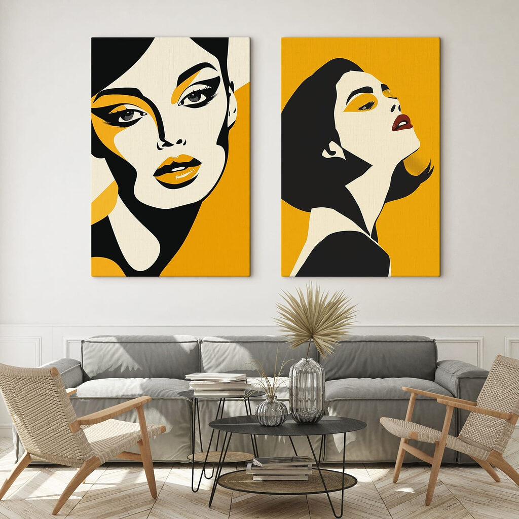 Frau mit gelbem Make-up — Interieur 2