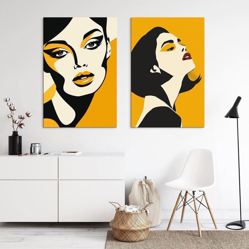 Frau mit gelbem Make-up — Interieur 1