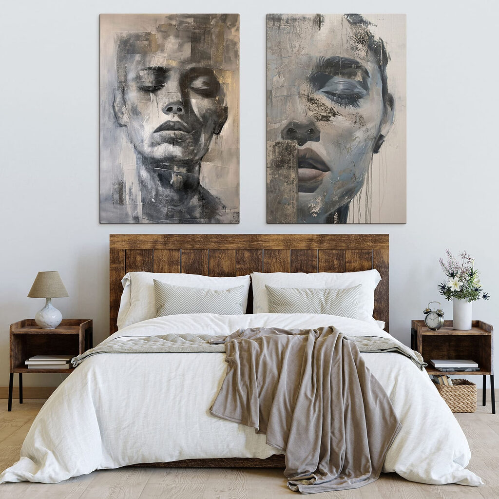 Gesichter in verwitterter Farbe — Interieur 1