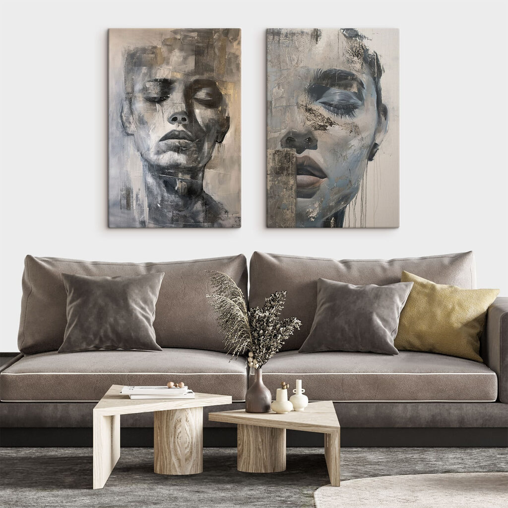 Gesichter in verwitterter Farbe — Interieur 2