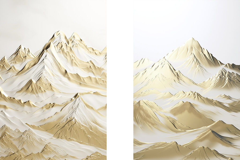 Goldene Berge — ganzes Design