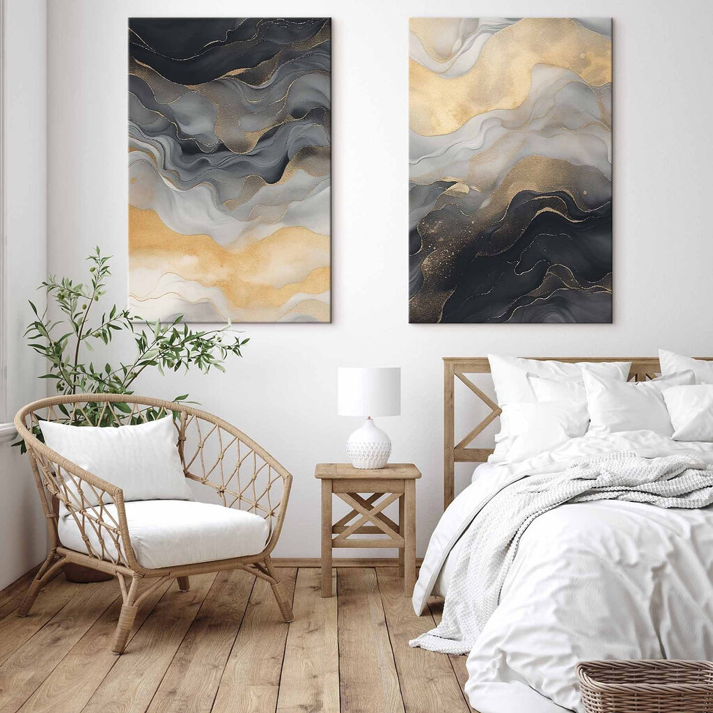 Schwarz-goldene Wellen — Interieur 2