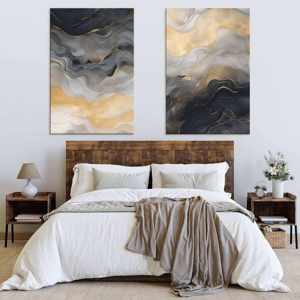 Schwarz-goldene Wellen — Interieur 1