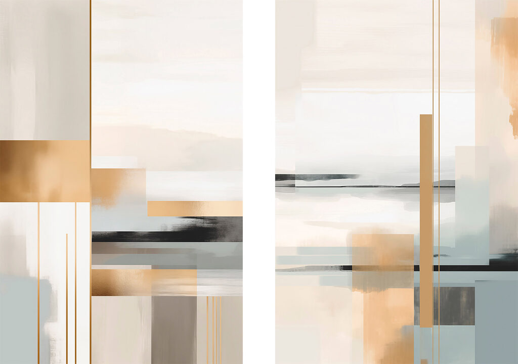 Geometrischer Horizont — ganzes Design