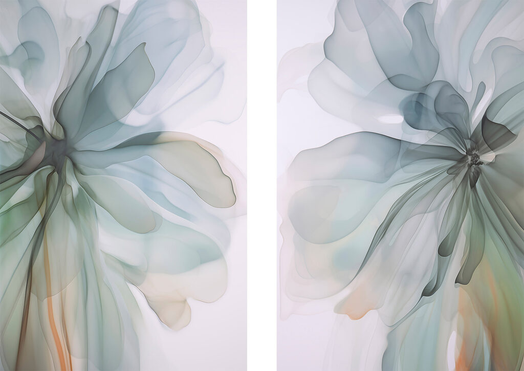 Fließende Blüten — ganzes Design