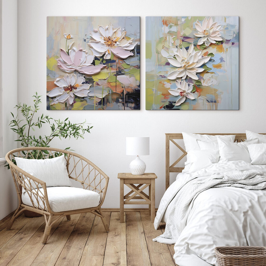 Blüten auf abstraktem Grund — Interieur 2