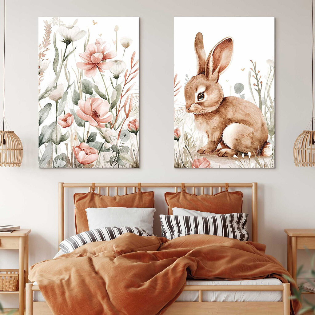 Häschen zwischen Blumen — Interieur 1