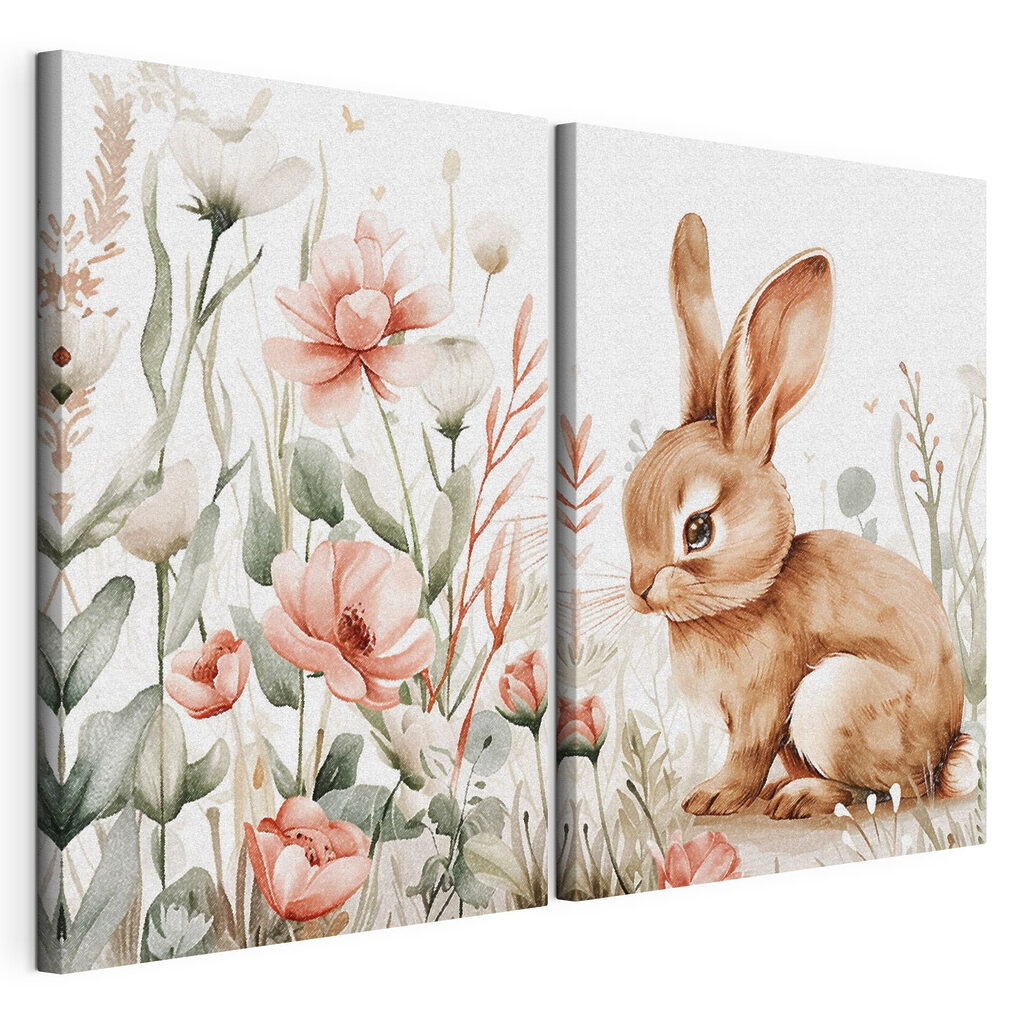 Häschen zwischen Blumen — Produktansicht