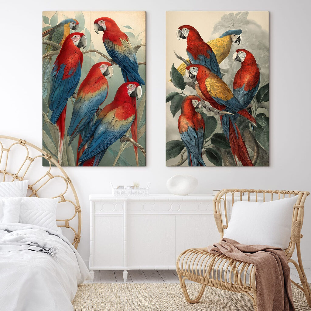 Papageien auf dem Ast — Interieur 1