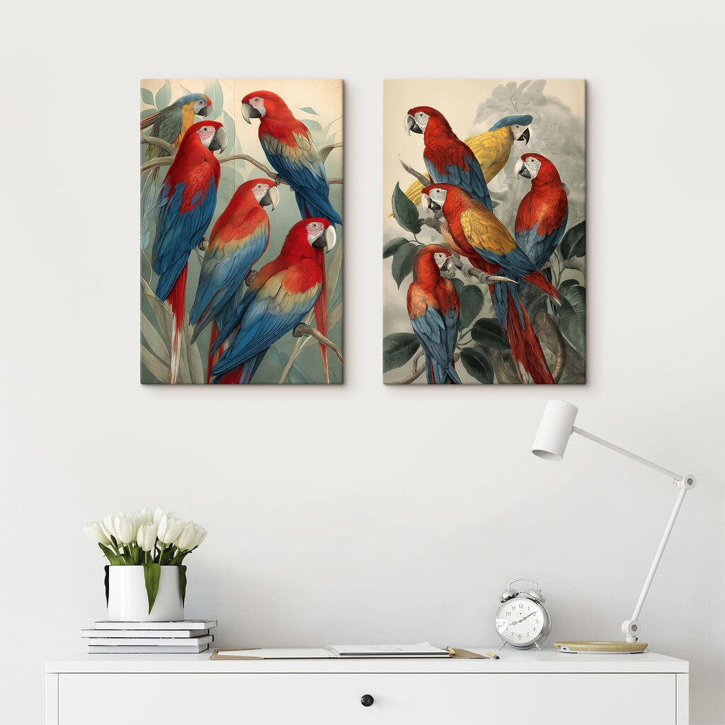 Papageien auf dem Ast — Interieur 2
