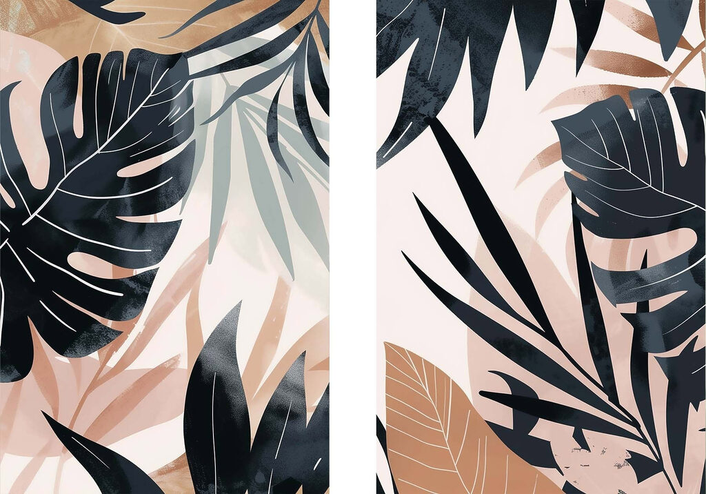 Blättermuster — ganzes Design