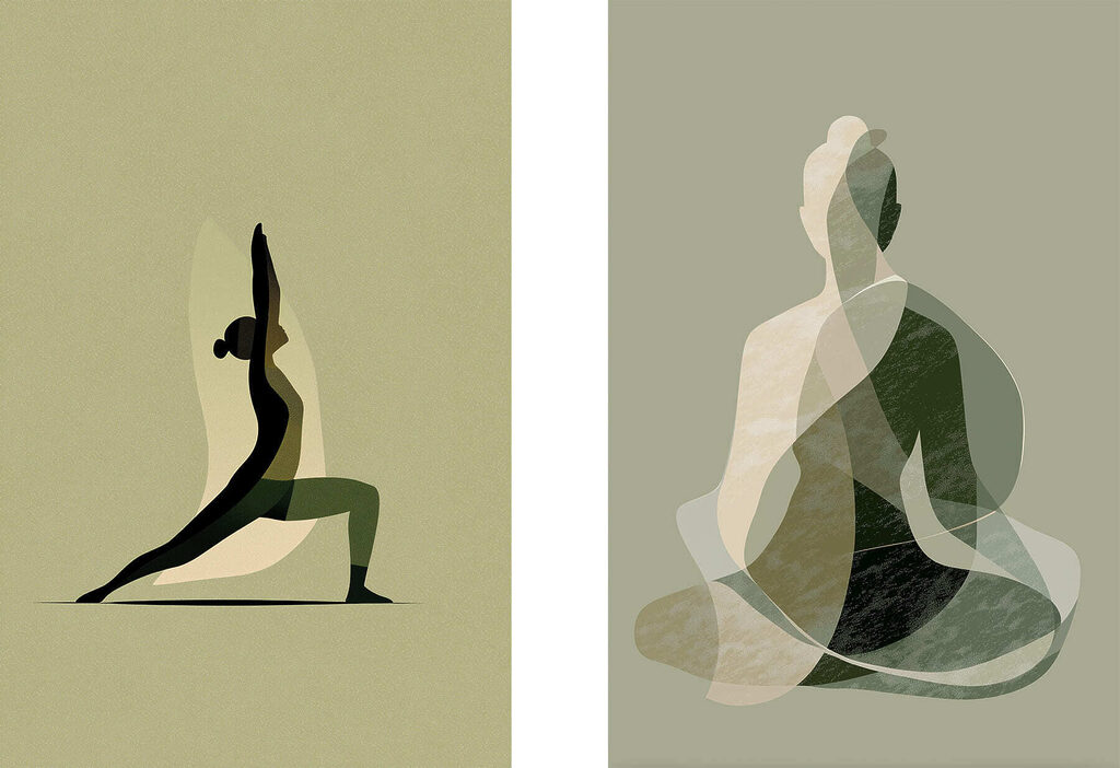 Sanftes Yoga — ganzes Design