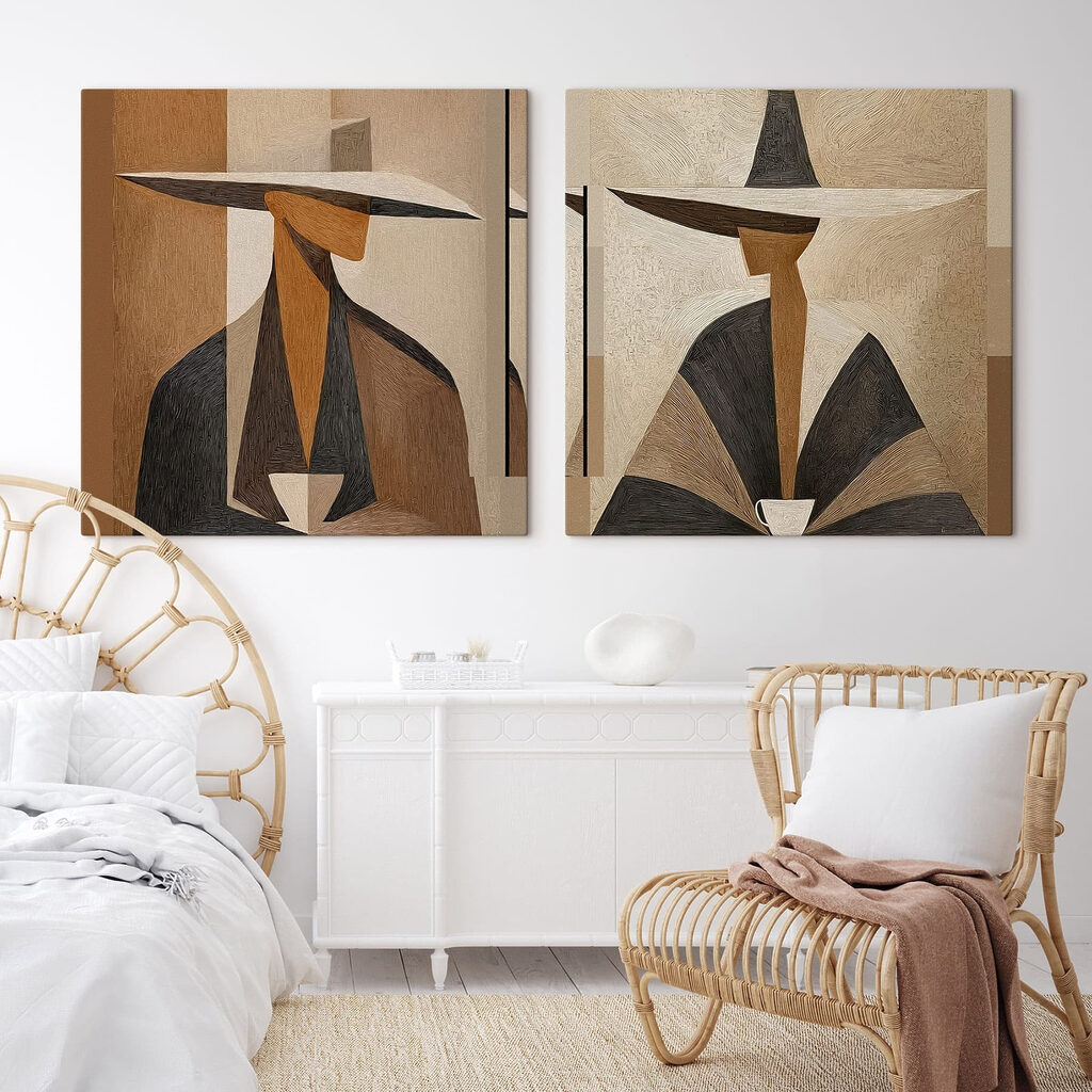 Frau mit großem Hut — Interieur 1
