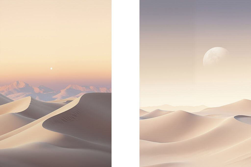 Mond über den Dünen — ganzes Design