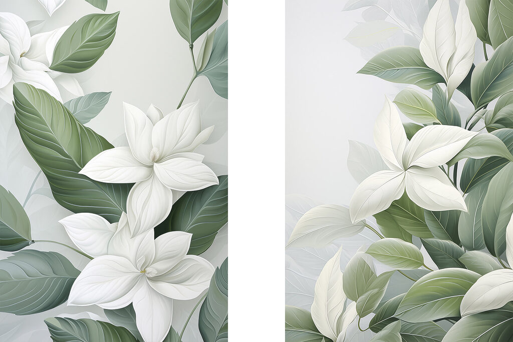Botanische Ruhe — ganzes Design