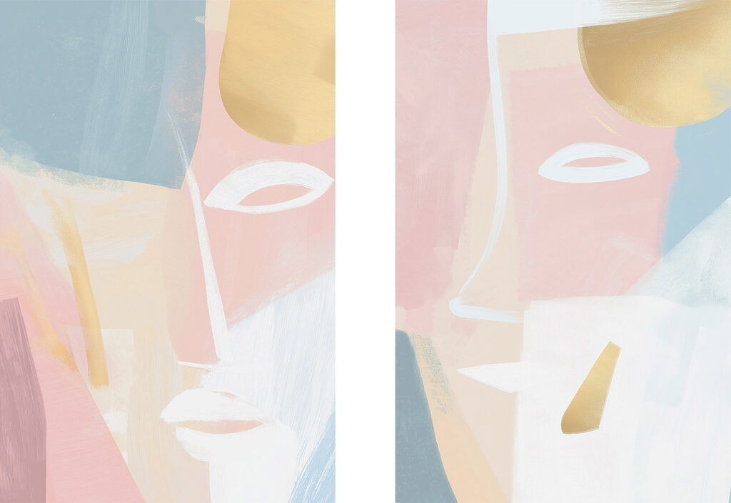 Abstraktes Gesicht — ganzes Design
