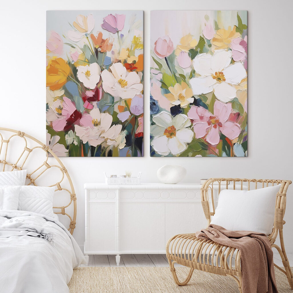 Blütenmeer in einem Interieur