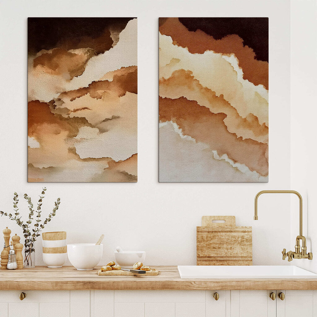 Sanft fließende Farbtöne in einem Interieur