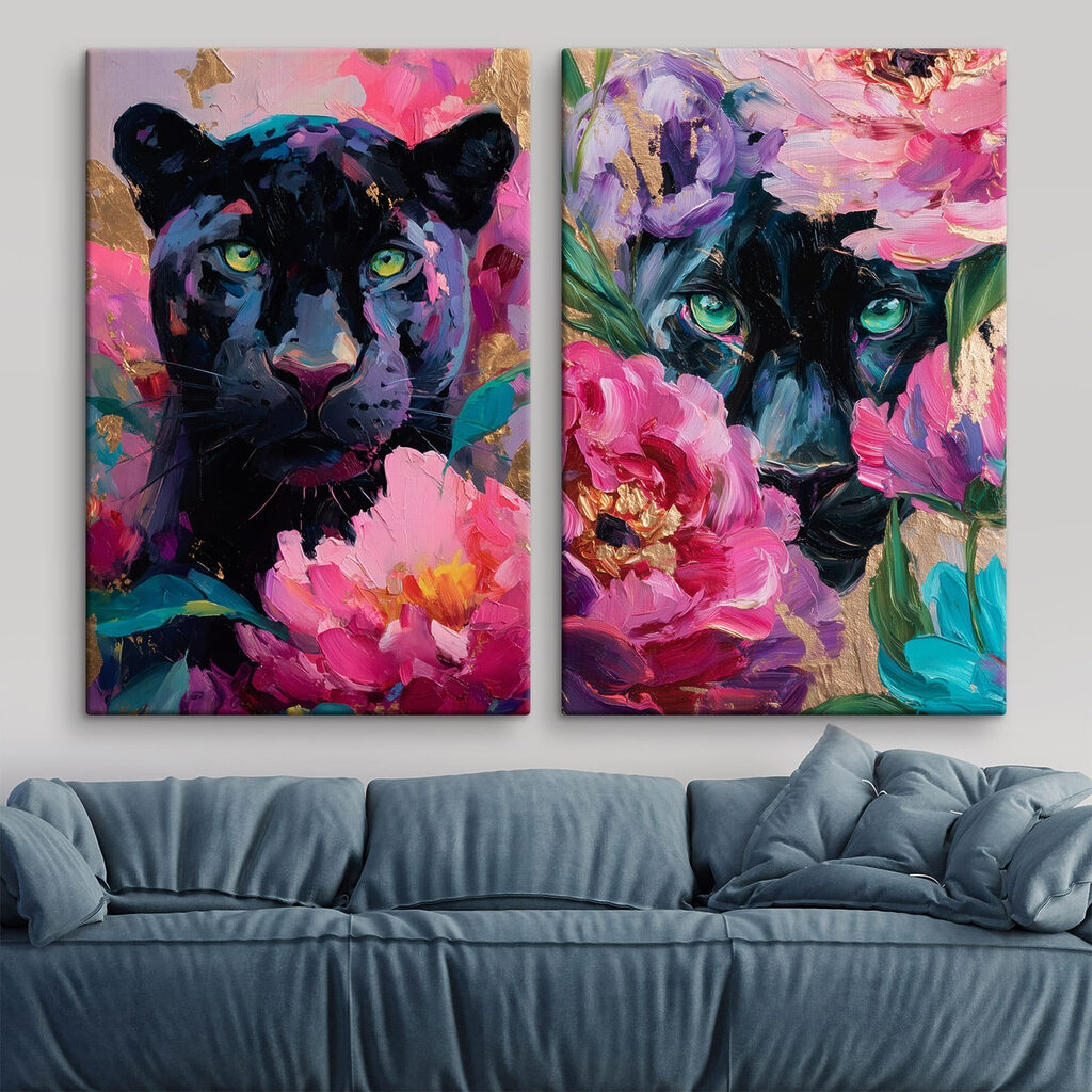 Panther zwischen Blüten — Interieur 1