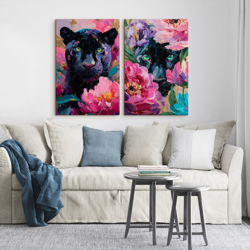 Panther zwischen Blüten — Interieur 2
