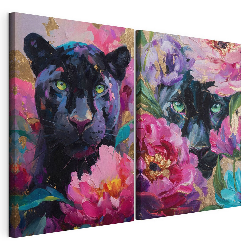 Panther zwischen Blüten — Produktansicht