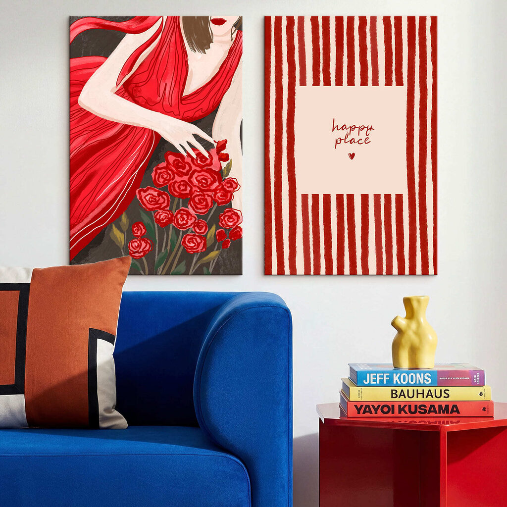 Frau im roten Kleid — Interieur 1