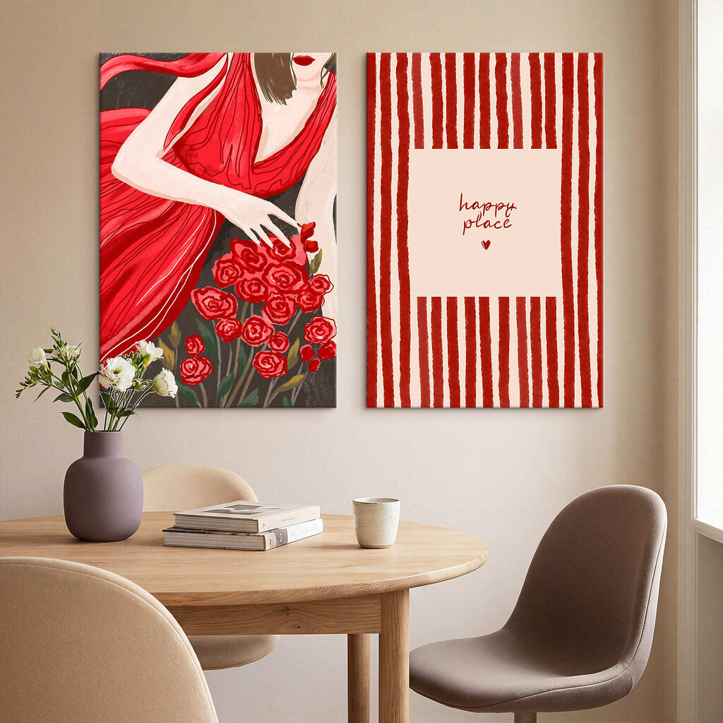 Frau im roten Kleid — Interieur 3