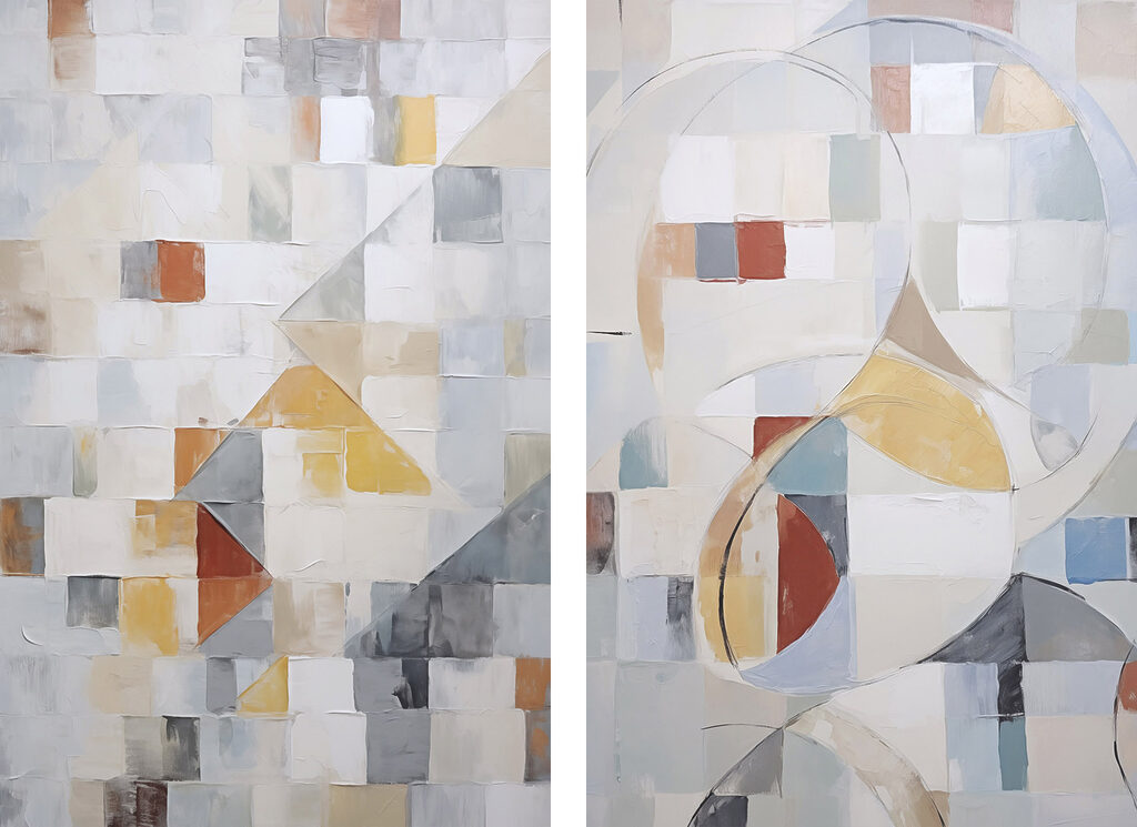 Quadrate und Kreise — ganzes Design
