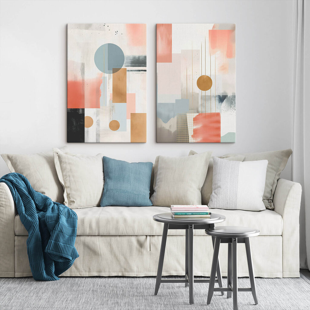Formenspiel in Koralle — Interieur 2