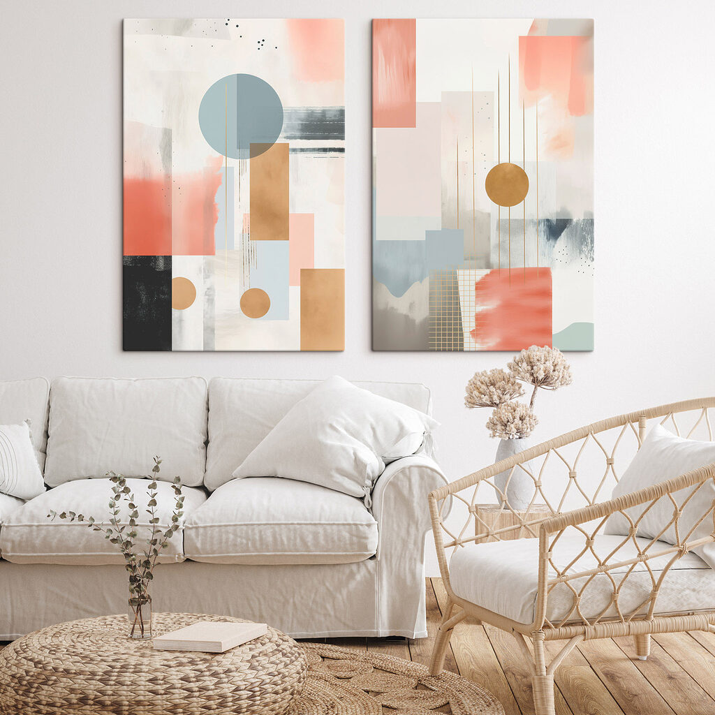 Formenspiel in Koralle — Interieur 1