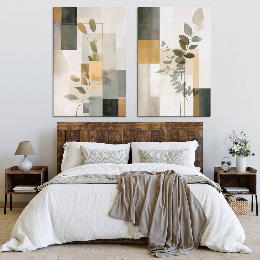 Blätter und Farbflächen — Interieur 2